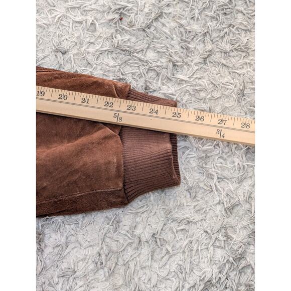 Norm Thompson Mens Brown Suede Leather Insulated Bomber Jacket Size XXL - Picture 15 of 16